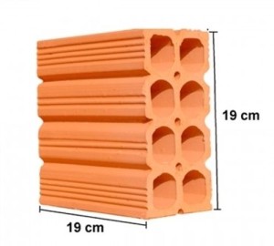 Tijolo 20x20 com 8 furos rj